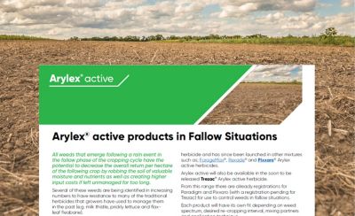 Arylex active products in Fallow situations