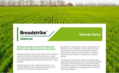 Broadstrike Salvage Spray Tech Note