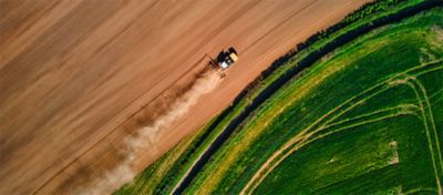 drone image of a field