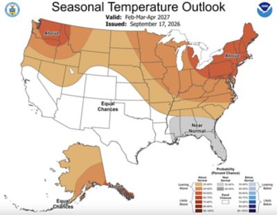 2026-2027 US Winter weather map