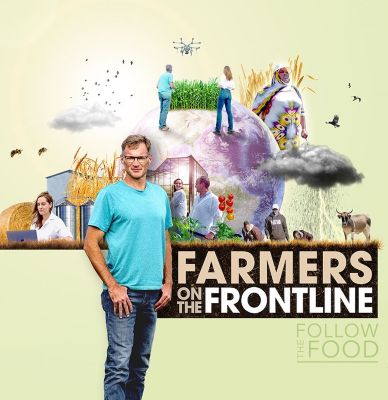 collage of farmers and farm scenes