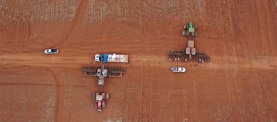 Plantio de soja, Safra 2023/24, na Região Oeste do Brasil.