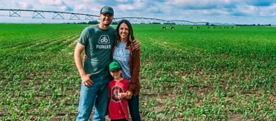 Photo - Family in field - early in the season