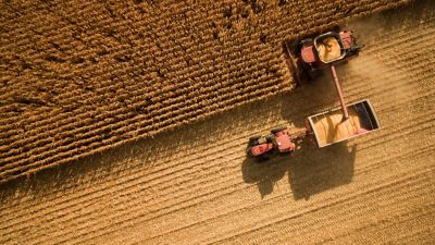 Truck in field