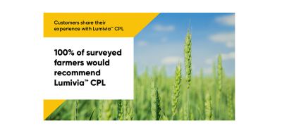 100% of surveyed farmers would recommend Lumivia CPL