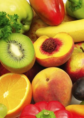 Frutas y verduras coloridas