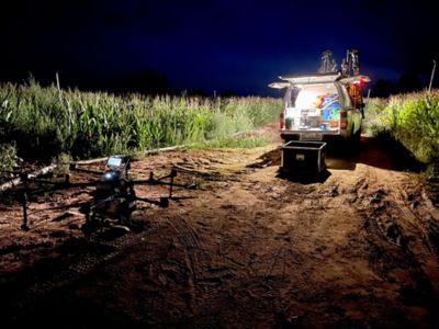 Preparación antes del vuelo con el dron