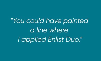 Painted line quote card for Enlist