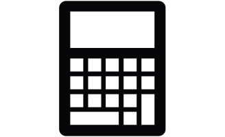 Black calculator icon