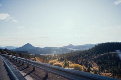 Roadside highway mountain views