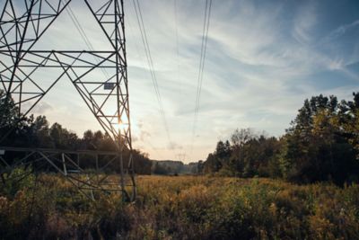 Powerlines and sunset