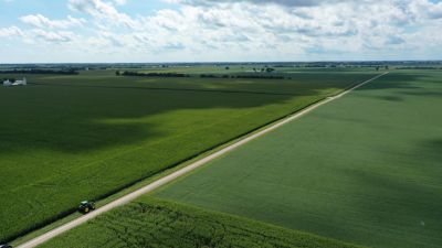 birds eye view of field