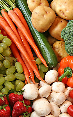Assortment of fruits and veggies