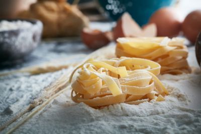 rolls of fresh pasta