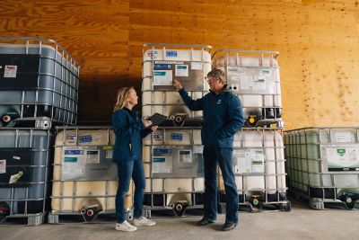 Consultants in warehouse