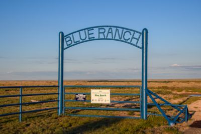 entrance sign to Blue Ranch