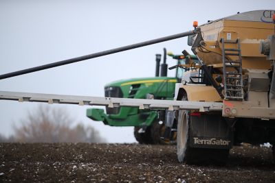 Sprayer for soil sampling