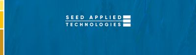 Seed Applied Technologies logo on a blue background