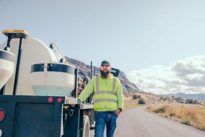 herbicide mix on a truck