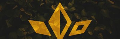 Close up of soybeans in field with gold emblem over top