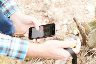Rancher using LandVisor on mobile device