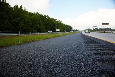 ground view of a highway roadside