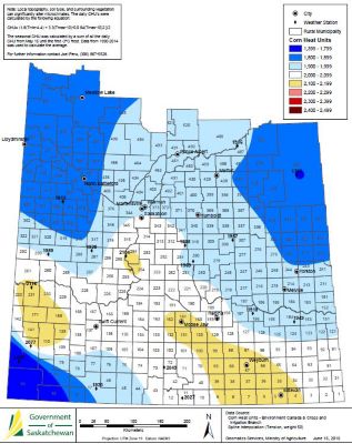 Saskatchewan Corn Heat Map