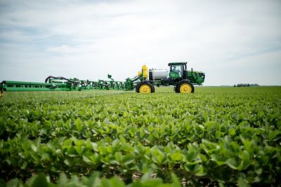 Green sprayer in early soybeans