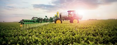 Sprayer at sunset