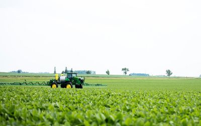 Sprayer in middle of field