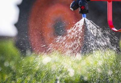 close up of sprayer nozzle