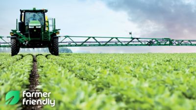 herbicide sprayer in a field