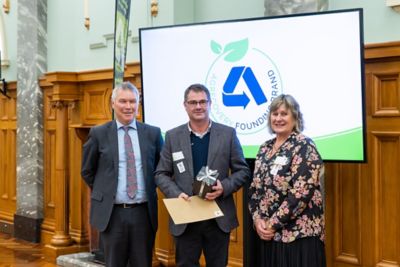 RH David Parker presenting award to Richard Brenton-Rule