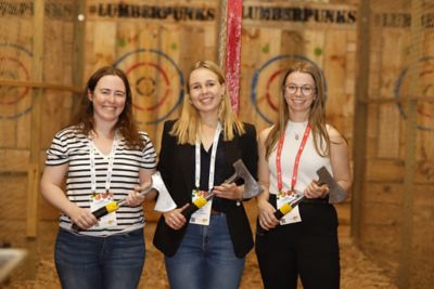 From left: Carolina Echave Chiappe (Rocky Lamattina & Sons), Lauren Roellgen (AustOn Corporation), Zali Mahony (AusVeg)