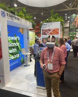 Joshua Turner from Elders enjoying the Salibro Reklemel active Virtual Field Tour.