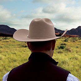 Rancher inspecting his land