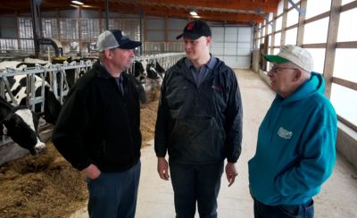 Feltz Wisconsin family in barn