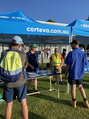 Jess Stevenson on the registration desk of the Games