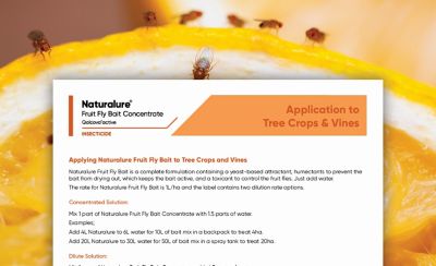 Naturalure Application to Tree Crops and Vines