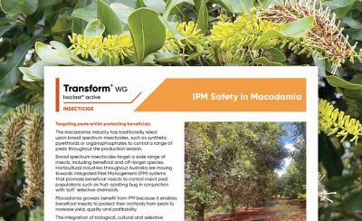Transform WG IPM safety in Macadamias