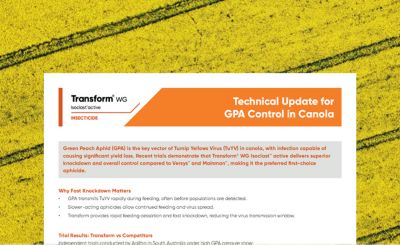 Transform WG Technical Update on GPA Canola