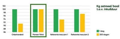 Verhouding zetmeel tov inkuilduur