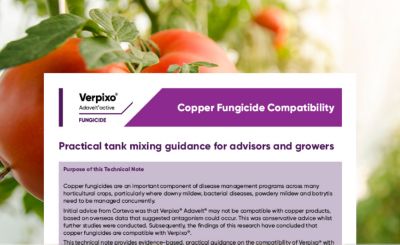 Verpixo Copper Fungicide Compatibility