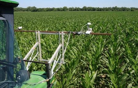 How to position the OptRx sensor on fertilizer applicator.