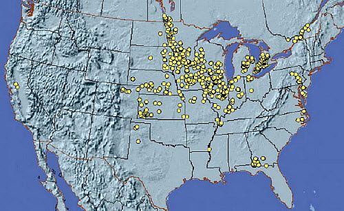 Locations where isogenic pairs of Pioneer® brand hybrids were tested to measure the effects of ECB resistance provided by the Cry1Ab trait.