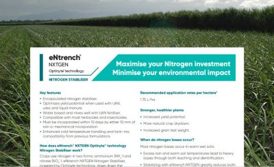 eNtrech NXTGEN Maximise your nitrogen investment Minimise your enviormental impact 