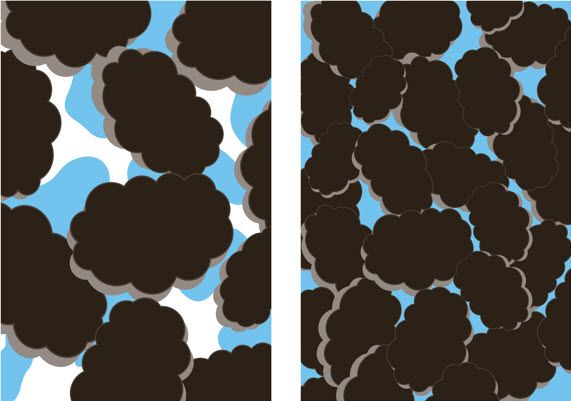 Illustrations showing normal and compacted soil particles.