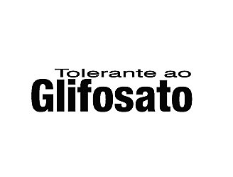 Logotipo da tecnologia Glifosato escrito em preto.