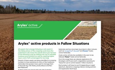 Arylex fallow situations