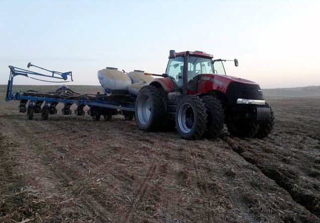 This is a photo of early spring fieldwork.